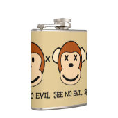 Hoor geen zwarte apen heupfles (Rechts)