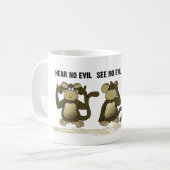 Hoor geen zwarte apen koffiemok (Voorkant links)