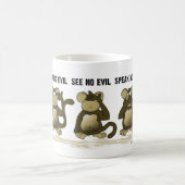 Hoor geen zwarte apen koffiemok (Center)