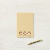 Hoor geen zwarte apen post-it® notes (Op bureau)