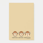 Hoor geen zwarte apen post-it® notes (Voorkant)