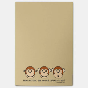 Hoor geen zwarte apen post-it® notes