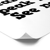 Hoor geen zwarte apen poster (Hoek)