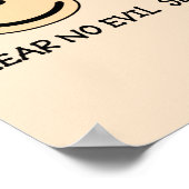 Hoor geen zwarte apen poster (Hoek)