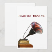 HOOR JE! Blanco personaliseer evenementen wensdage Kaart (Voorkant / Achterkant)