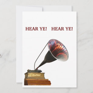 HOOR JE! Blanco personaliseer evenementen wensdage Kaart