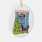 Hoor je Chocolade Lab? Keramisch Ornament (Rechts)