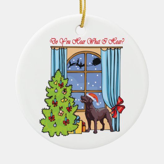 Hoor je Chocolade Lab? Keramisch Ornament (Voorkant)