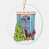 Hoor je Chocolade Lab? Keramisch Ornament (Links)
