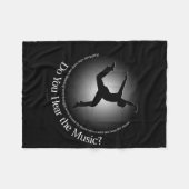 Hoor je de muziek? fleece deken (Voorkant (Horizontaal))