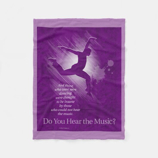 Hoor je de muziek? fleece deken (Voorkant)