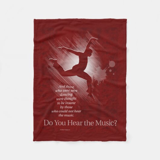 Hoor je de muziek? fleece deken (Voorkant)