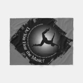 Hoor je de muziek? fleece deken (Voorkant (Horizontaal))
