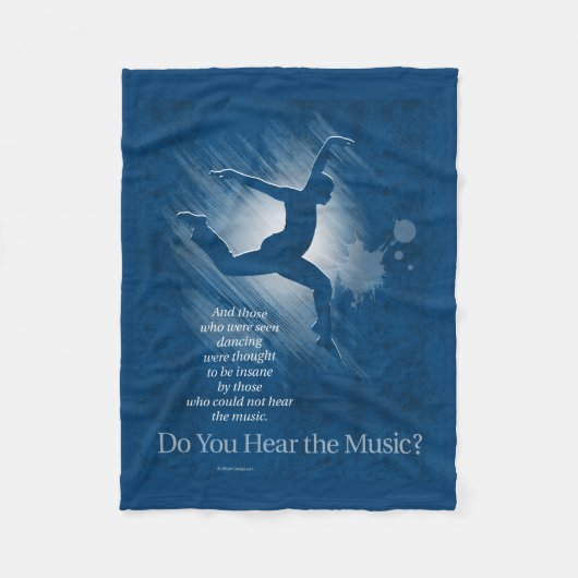 Hoor je de muziek? fleece deken (Voorkant)