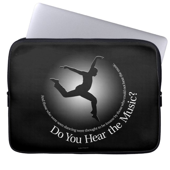 Hoor je de muziek? laptop sleeve (Voorkant)