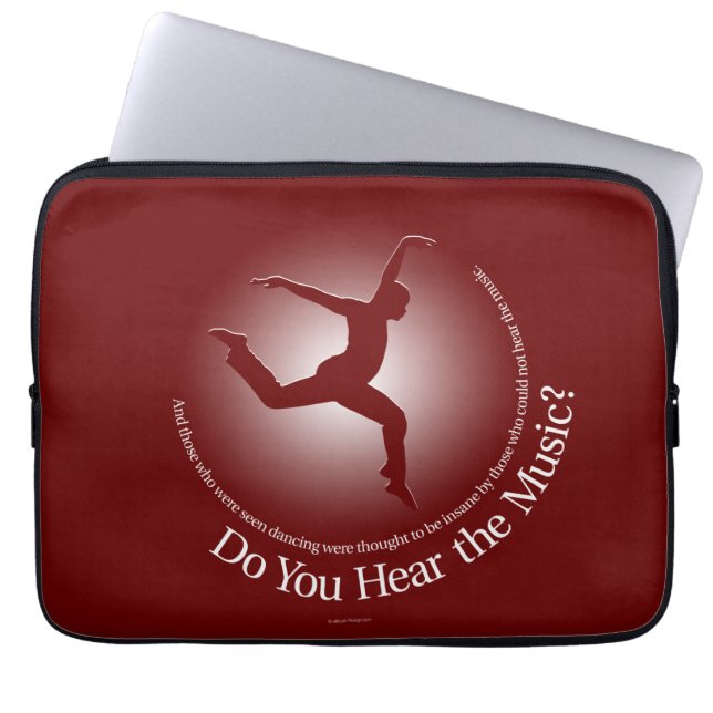 Hoor je de muziek? laptop sleeve (Voorkant)