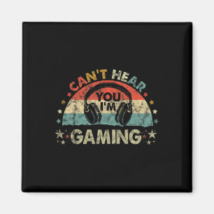Hoor Je Ik Ben Gaming Grappig Vintage Gamer Cadeau Magneet