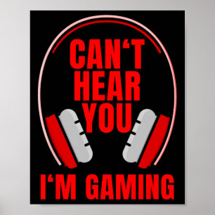 Hoor je in gaming hoofdtelefoon poster