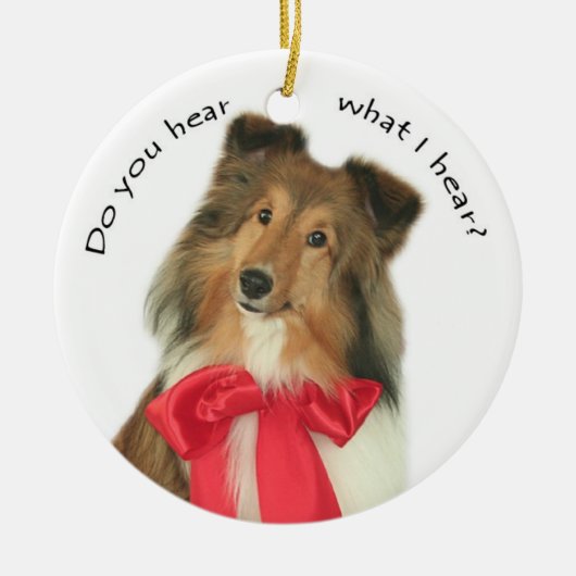 Hoor je? keramisch ornament (Voorkant)