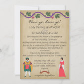 HOOR JE! middeleeuwse faux perkament bruiloft Kaart (Voorkant)