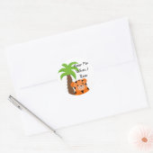 Hoor me als ik brul ronde sticker (Envelop)