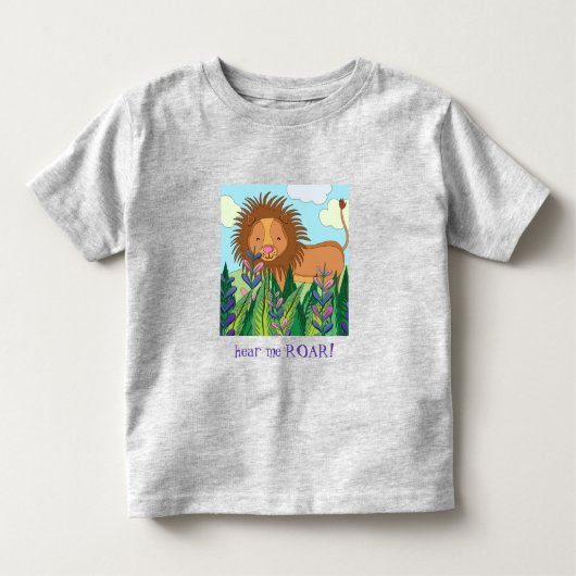 Hoor me brullen! Schattigee kleurrijke leeuw Kinder Shirts (Voorkant)