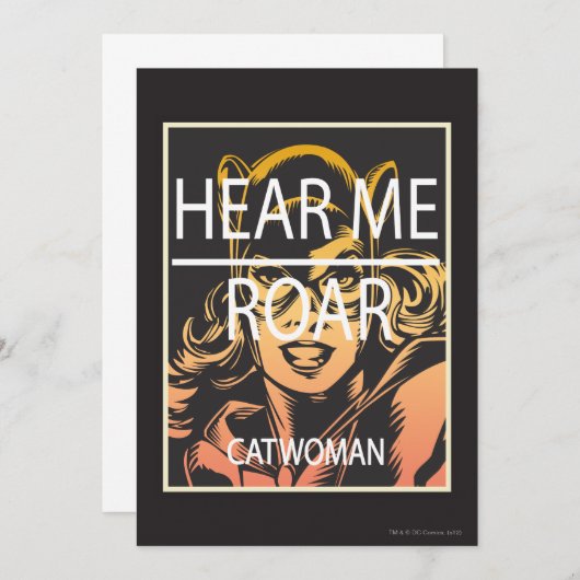 Hoor me Roar Kaart (Voorkant / Achterkant)