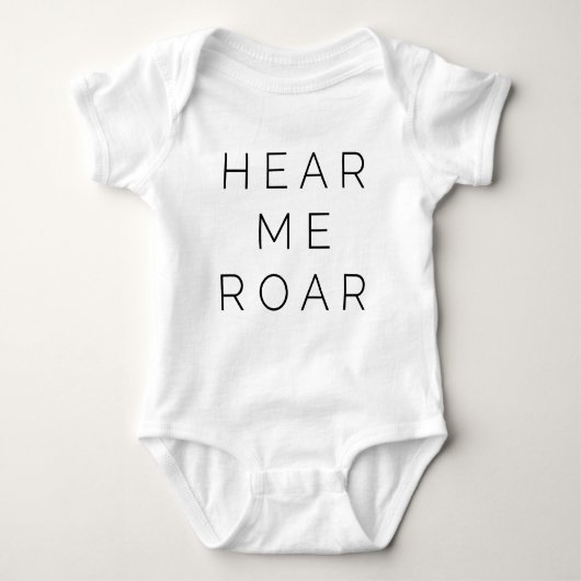 Hoor me Roar (lichte doopvont) Romper (Voorkant)