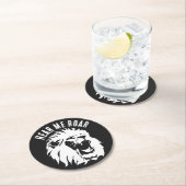 Hoor me Roar Lion Face Ronde Kartonnen Onderzetter (Insitu)