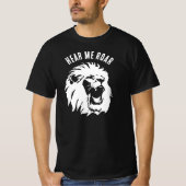 Hoor me Roar Lion Face T-Shirt (Voorkant)