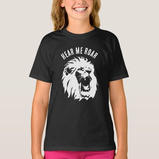Hoor me Roar Lion Face T-shirt (Voorkant)