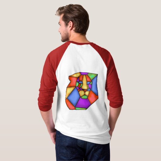 Hoor me ROAR! Mannen Basic 3/4 sleeve shirt (Achterkant volledig)