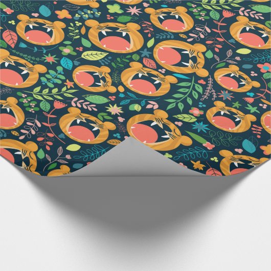 Hoor me Roar Tiger Oerwoud Animals Kinder Cadeaupapier (Hoek)