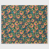 Hoor me Roar Tiger Oerwoud Animals Kinder Cadeaupapier (Vlak)