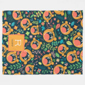 Hoor me Roar Tiger Oerwoud Gepersonaliseerd Fleece Deken (Voorkant (Horizontaal))