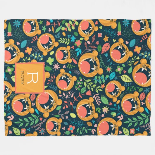 Hoor me Roar Tiger Oerwoud Gepersonaliseerd Fleece Deken (Voorkant (Horizontaal))