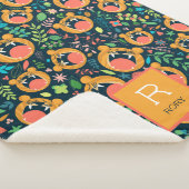 Hoor me Roar Tiger Oerwoud Gepersonaliseerd Sherpa Deken (3/4)