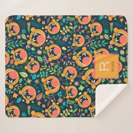 Hoor me Roar Tiger Oerwoud Gepersonaliseerd Sherpa Deken (Voorkant (horizontaal))