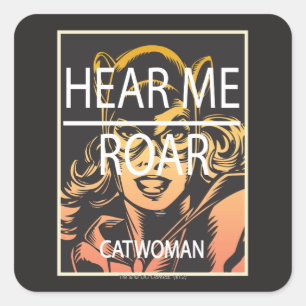 Hoor me Roar Vierkante Sticker
