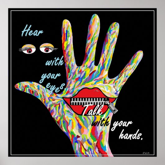 Hoor met je ogen poster (Voorkant)