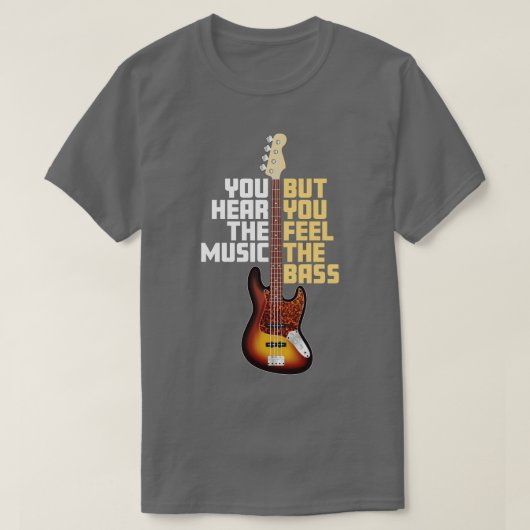 Hoor Muziek Voel de Bas T-shirt (Design voorkant)