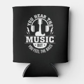Hoor Muziek voelen een bass-gitaarspeler Blikjeskoeler (Voorkant)