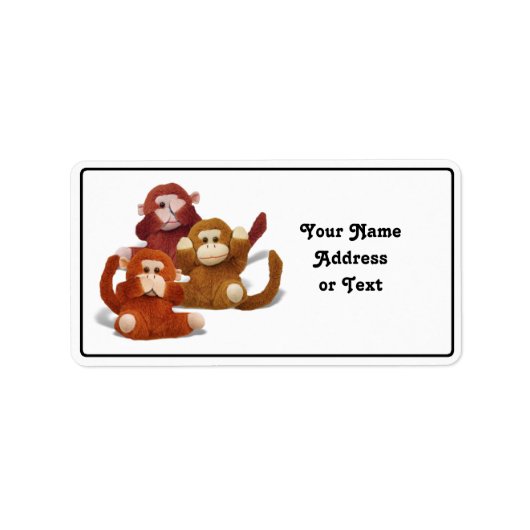 Hoor nee...spreek nee...zie geen kwaad etiket (Voorkant)