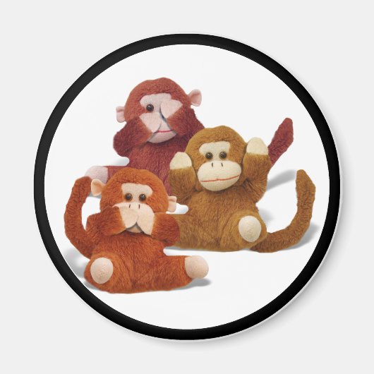 Hoor nee...spreek nee...zie geen kwaad magneet (Voorkant)