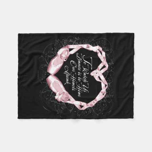 Hoor ons balethart fleece deken (Voorkant (Horizontaal))