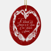 Hoor ons balethart keramisch ornament (Rechts)