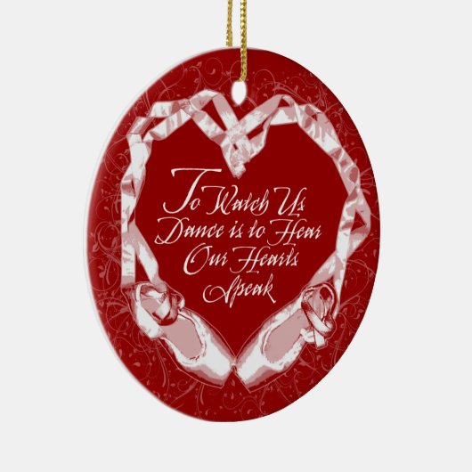 Hoor ons balethart keramisch ornament (Rechts)