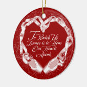 Hoor ons balethart keramisch ornament (Links)