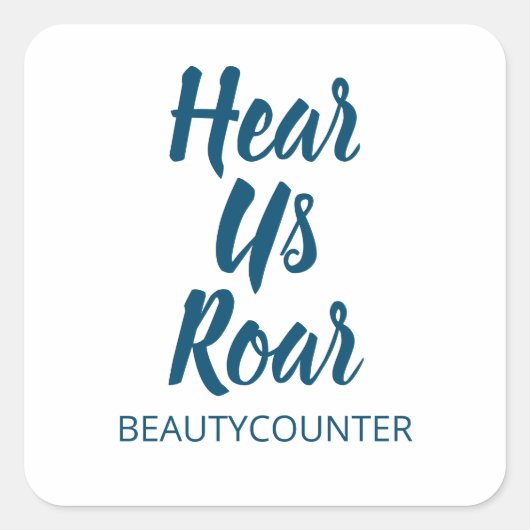 Hoor ons brullen! Sticker Beautycounter (Voorkant)