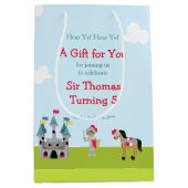 Hoor Ye African American Knight Birthday Party Medium Cadeauzakje (Voorkant)